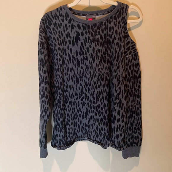 VINCE CAMUTO Womens Zippered Animal Print Jacket